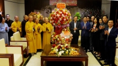 Ban Trị sự Phật giáo Hà Tĩnh chúc Tết, Tỉnh ủy, UBND tỉnh, Công an tỉnh Hà Tĩnh   